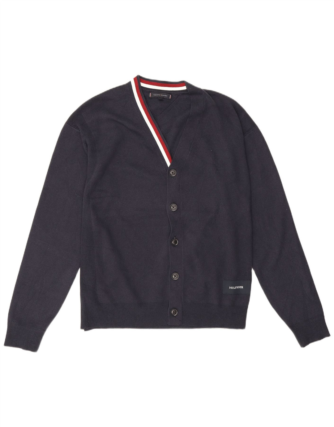 Pulover cardigan pentru bărbați Tommy Hilfiger, bumbac mediu albastru bleumarin