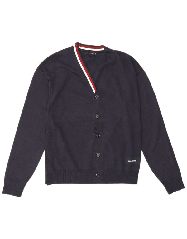 Pulover cardigan pentru bărbați Tommy Hilfiger, bumbac mediu albastru bleumarin