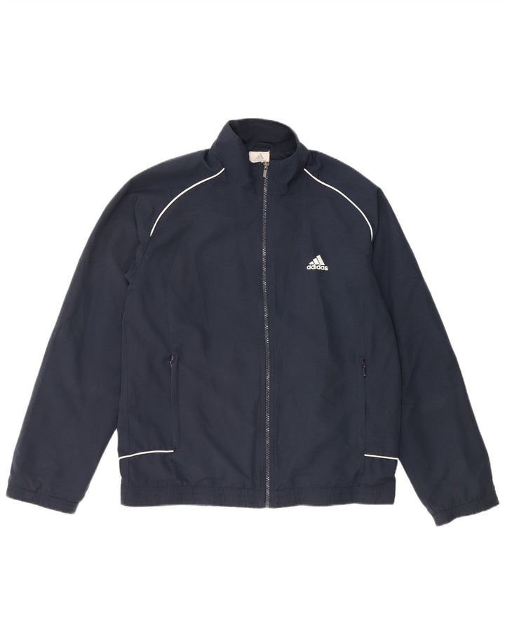 Jachetă de trening pentru bărbați ADIDAS UK 38/40 Poliester mediu albastru bleumarin