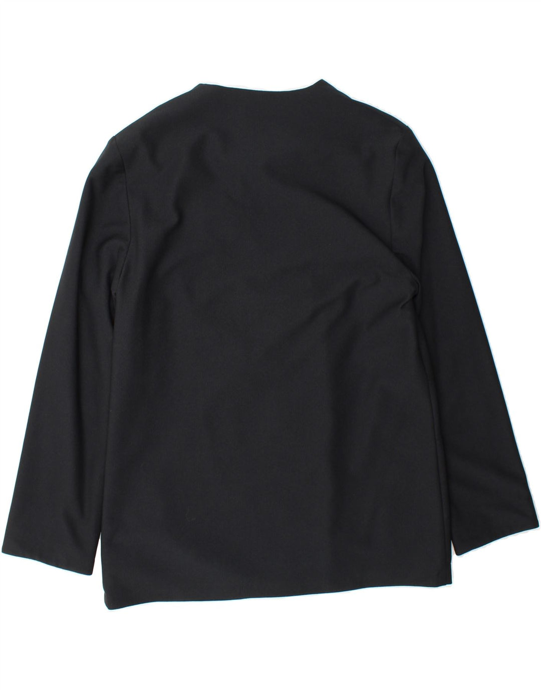 VINTAGE Womens 3 Button Blazer Jacket UK 14 Large Black Polyester Vintage Vintage and Second-Hand Vintage from Messina Hembry 