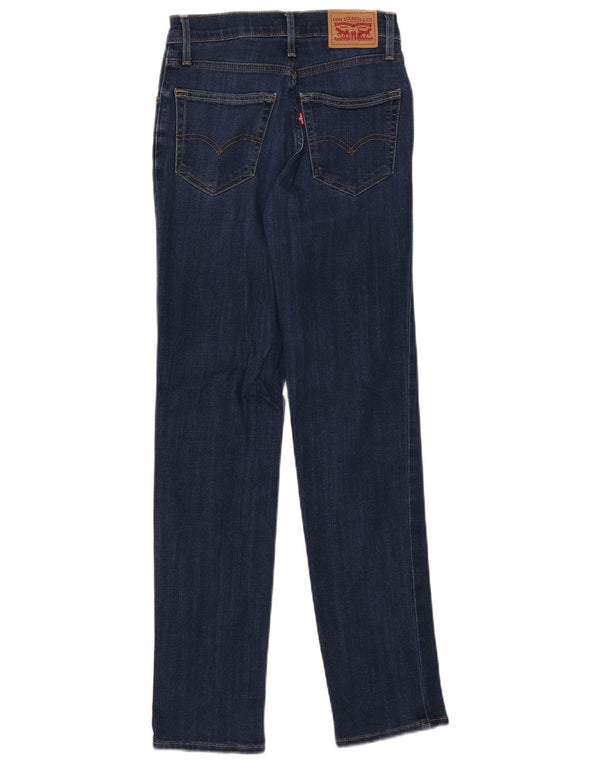 Blugi drepti cu talie mare 724 Levi's pentru femei W25 L32 bumbac bleumarin