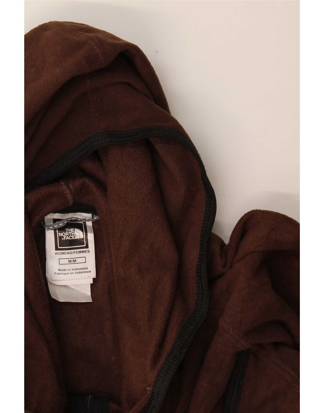 Jachetă polară cu glugă The North Face pentru femei UK 12 Poliester maro mediu