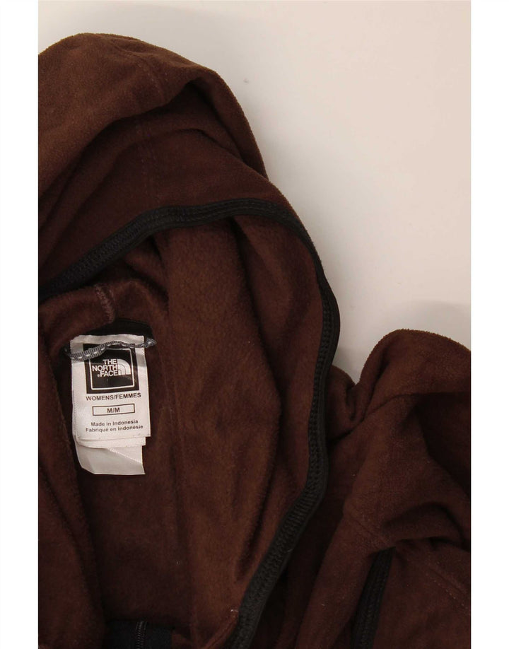 Jachetă polară cu glugă The North Face pentru femei UK 12 Poliester maro mediu