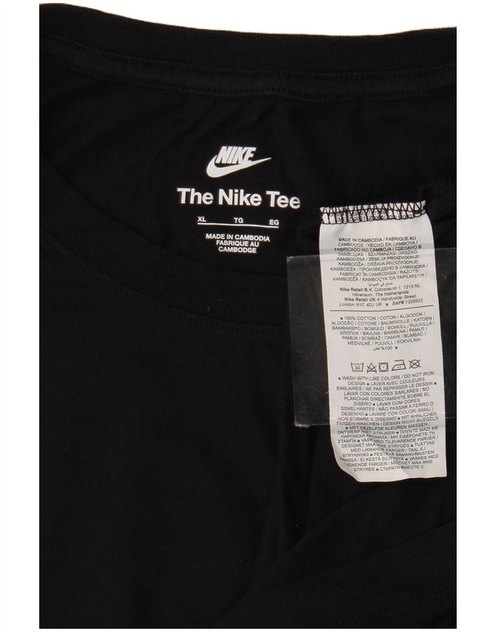 Top pentru bărbați Nike cu mânecă lungă XL, bumbac negru