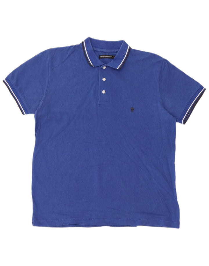 Tricou polo pentru bărbați French Connection, bumbac albastru mediu