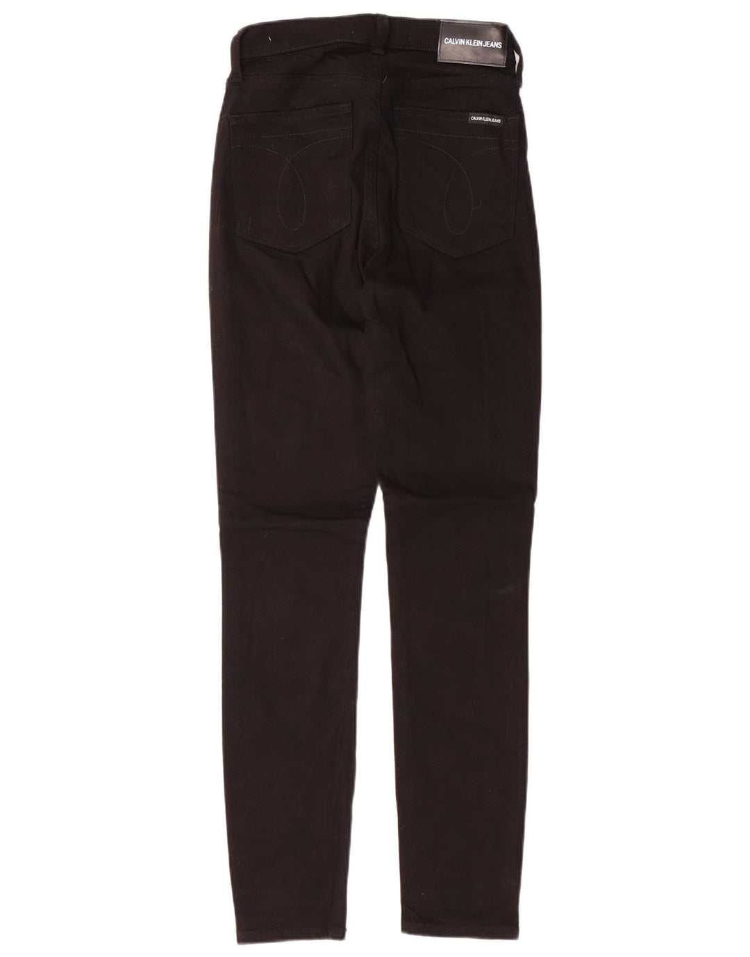 CALVIN KLEIN Blugi subțiri cu talie înaltă pentru femei W26 L30 bumbac negru