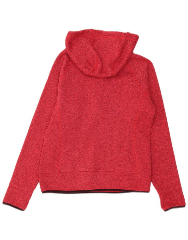Jumper The North Face pentru damă, supradimensionat, cu fermoar și gât, UK 6 XS, roșu, pătat