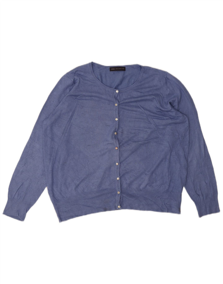 Pulover cardigan pentru femei Marks & Spencer UK 20 2XL Blue Viscose