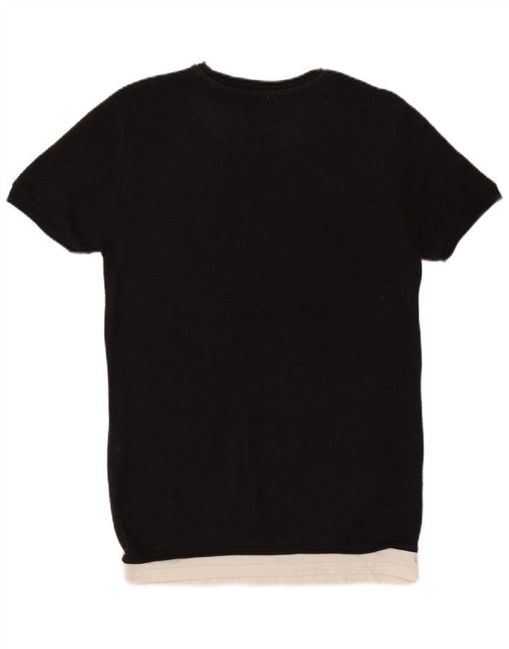 Tricou Bărbați ZARA Top Medium Negru Bumbac