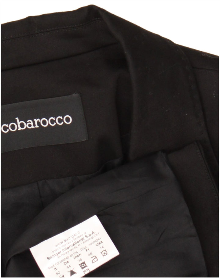 Roccobarocco Jachetă pentru femei cu 2 nasturi IT 50 XL bumbac negru