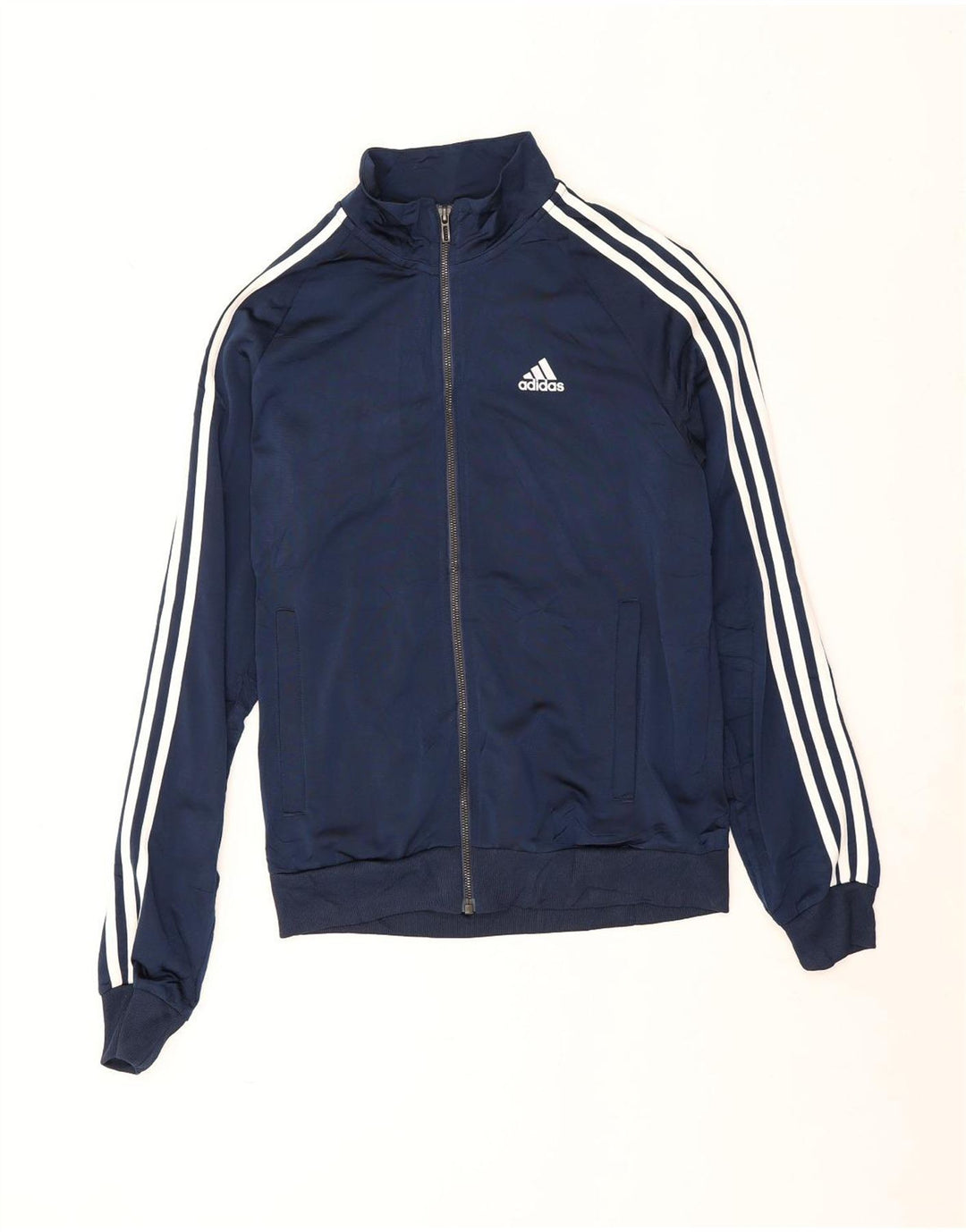 Jachetă de trening pentru bărbați Adidas, albastru mic, poliester color bloc