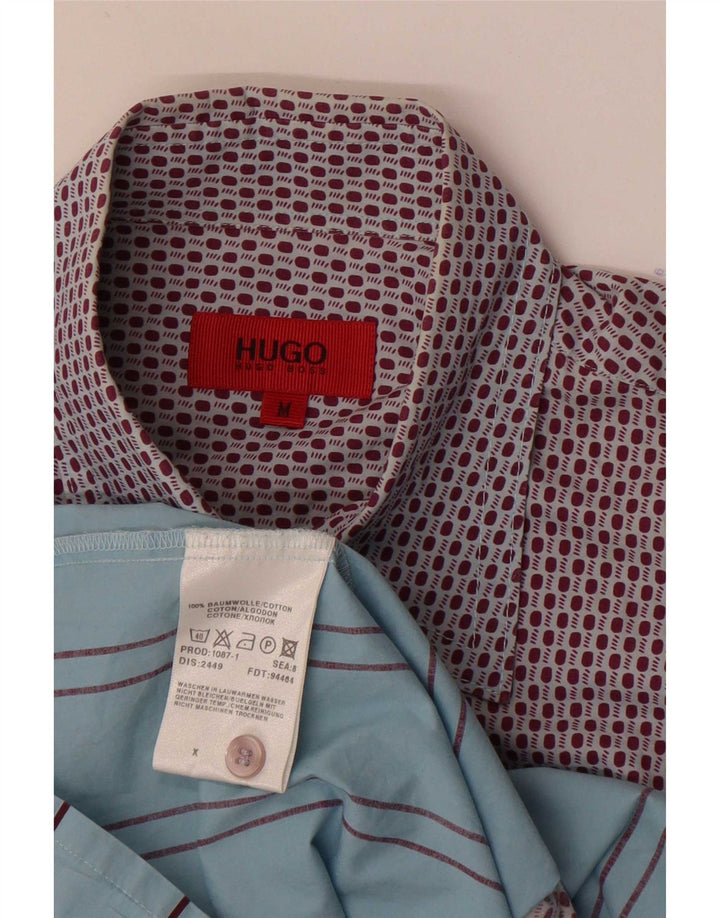 Cămașă pentru bărbați Hugo Boss, bumbac cu dungi albastre medii