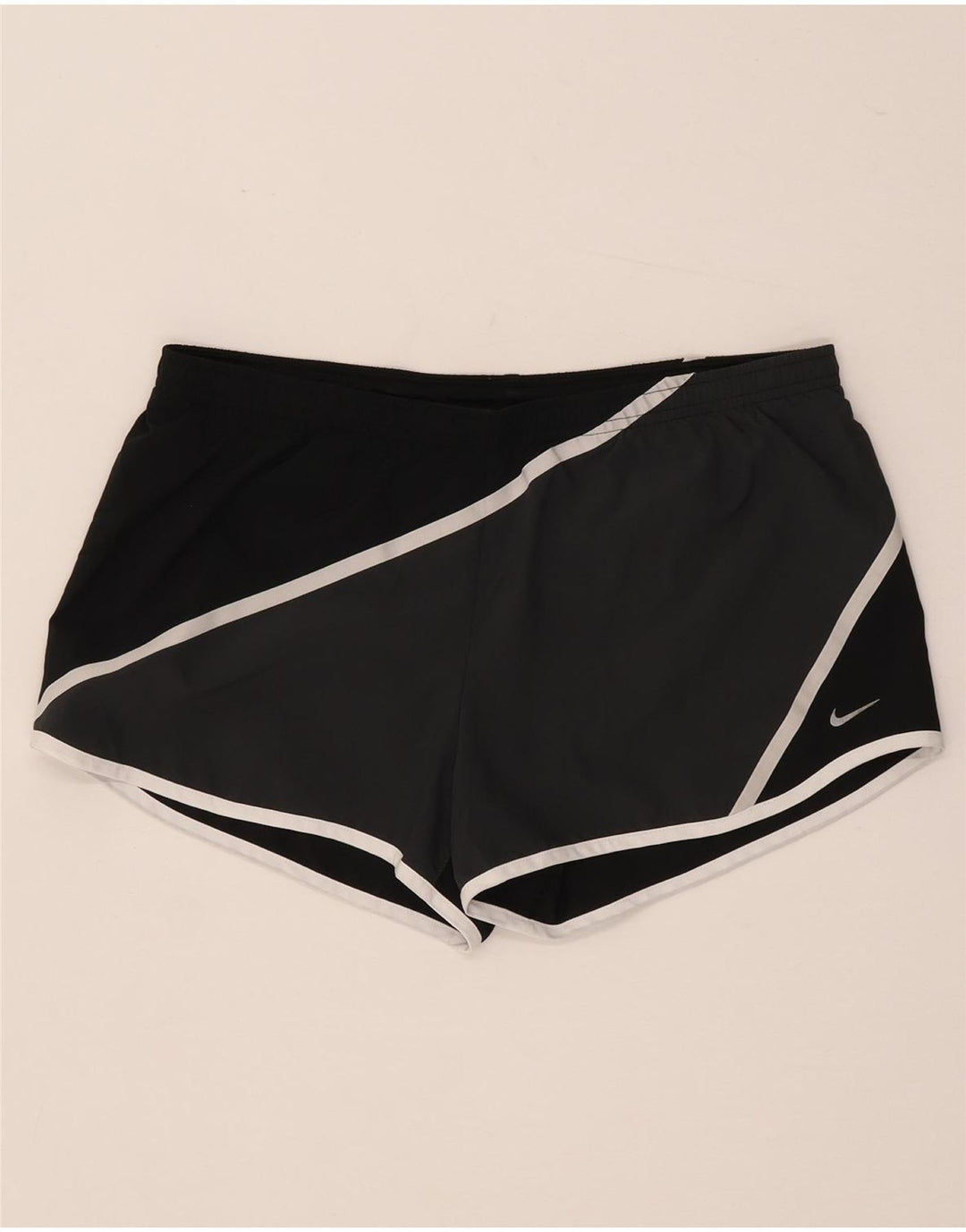Pantaloni scurți sport Nike Dri Fit pentru femei UK 14 Poliester mediu negru