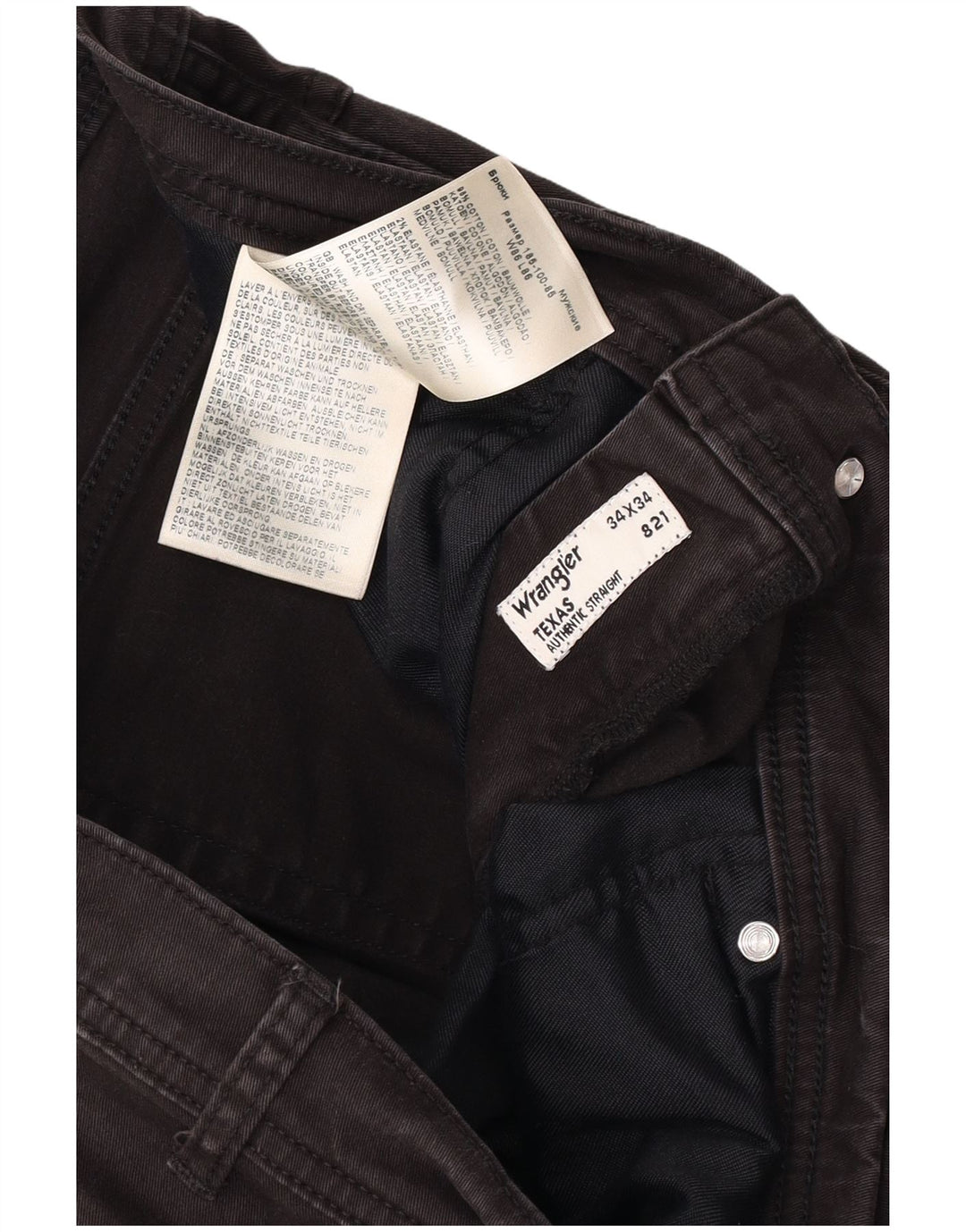 Blugi drepte pentru bărbați Wrangler Texas W34 L34 bumbac gri