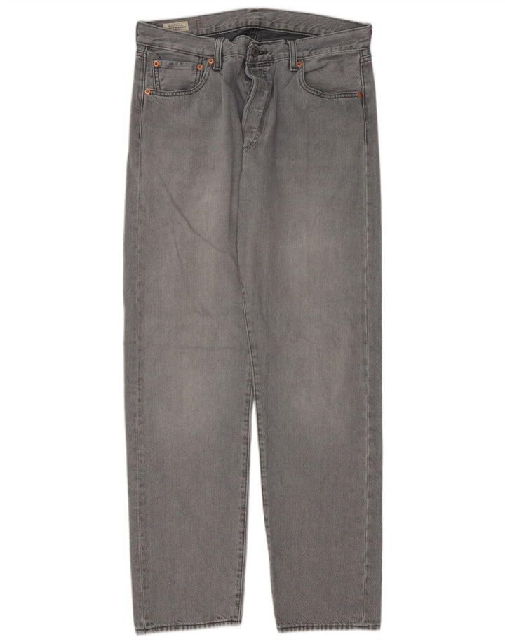 Blugi drepti pentru bărbați Levi's 501 W34 L32 bumbac gri