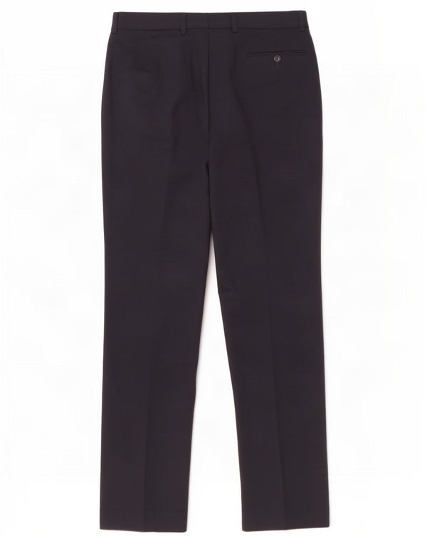 Marks & Spencer Pantaloni drepti pentru femei L32 L33 Lână bleumarin