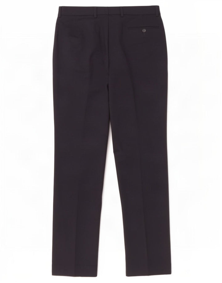 Marks & Spencer Pantaloni drepti pentru femei L32 L33 Lână bleumarin