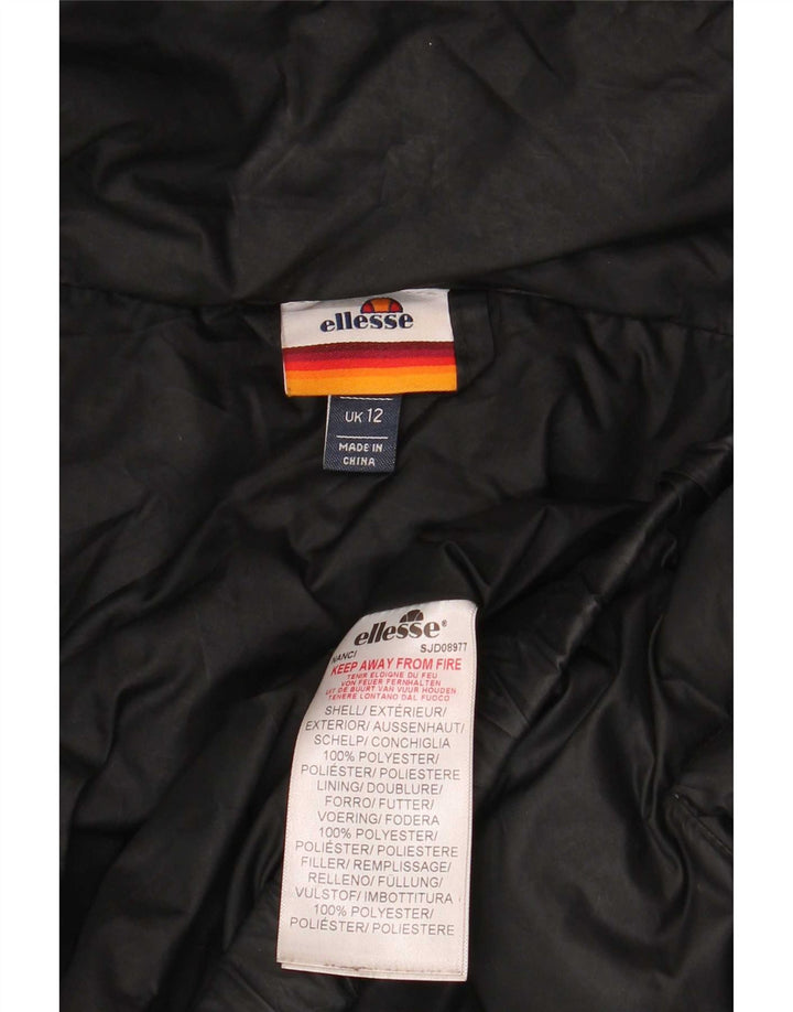 Jachetă căptușită supradimensionată cu glugă pentru femei Ellesse UK 12 Poliester mediu negru