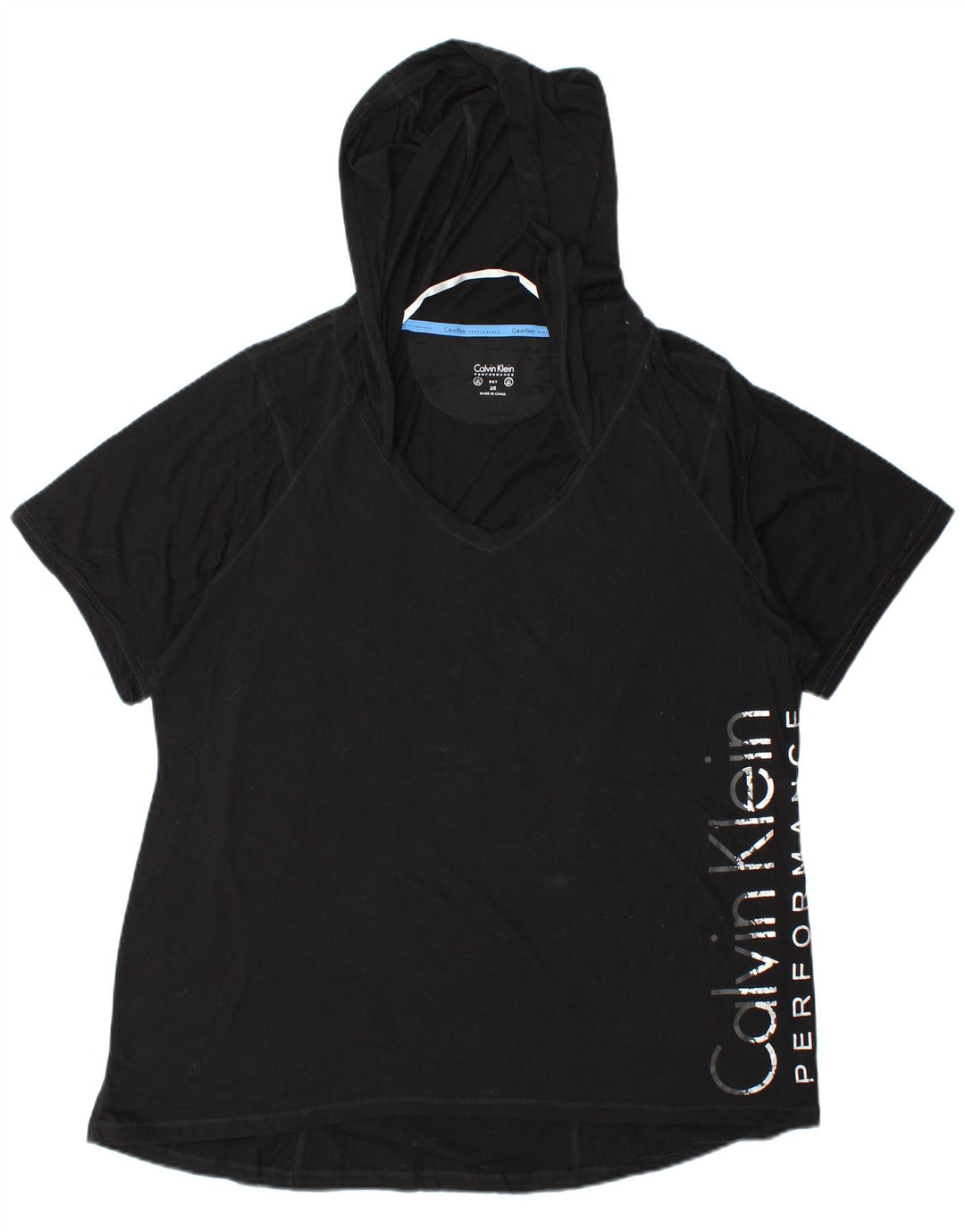 Tricou grafic supradimensionat Calvin Klein pentru femei, UK 20 2XL, bumbac negru