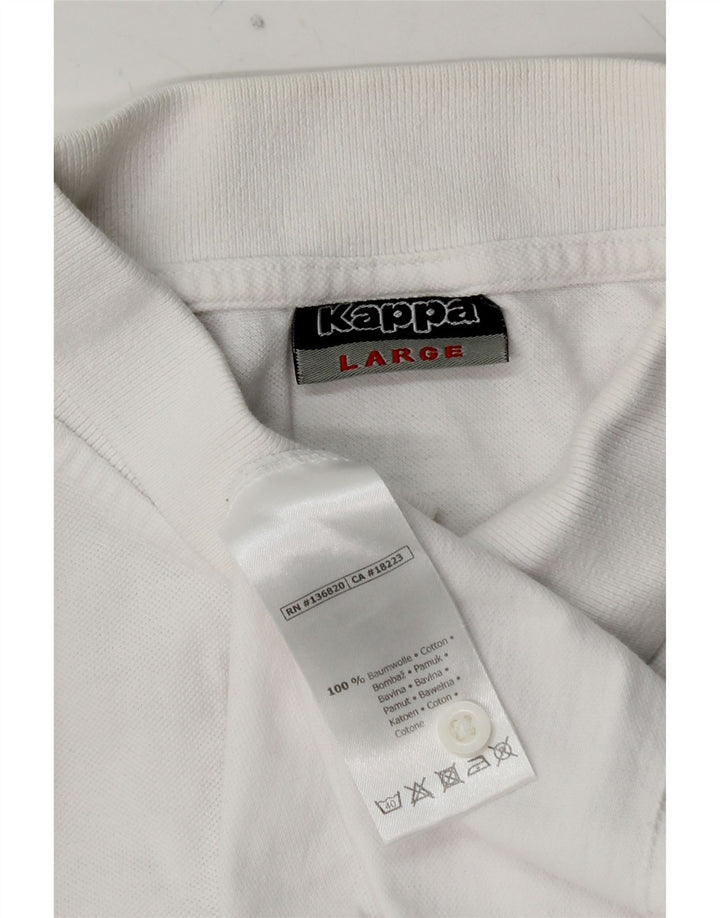 Cămașă polo KAPPA pentru bărbați, mare, alb, bumbac