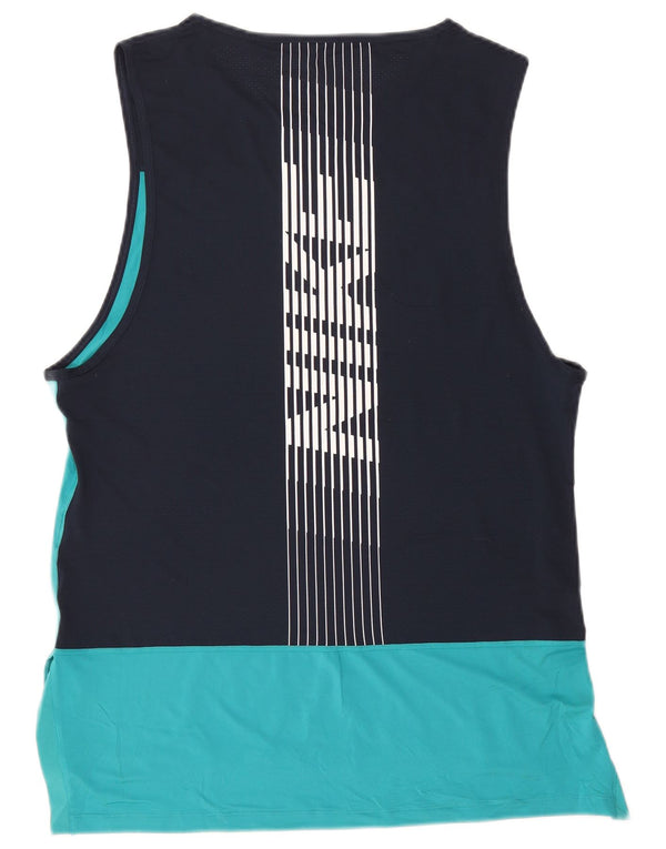 Top cu vestă grafică Nike Dri Fit pentru bărbați, mare, bleumarin, color block