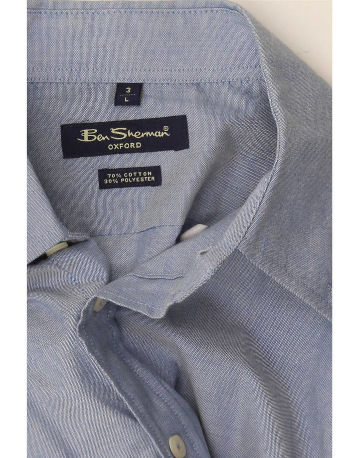 Cămașă Oxford pentru bărbați Ben Sherman, mare, albastru, bumbac