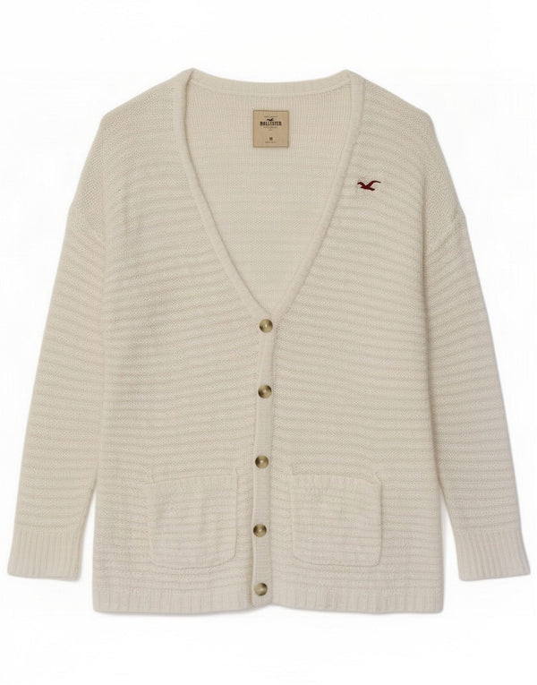 Hollister Womens Cardigan Sweater UK 14 Medium White