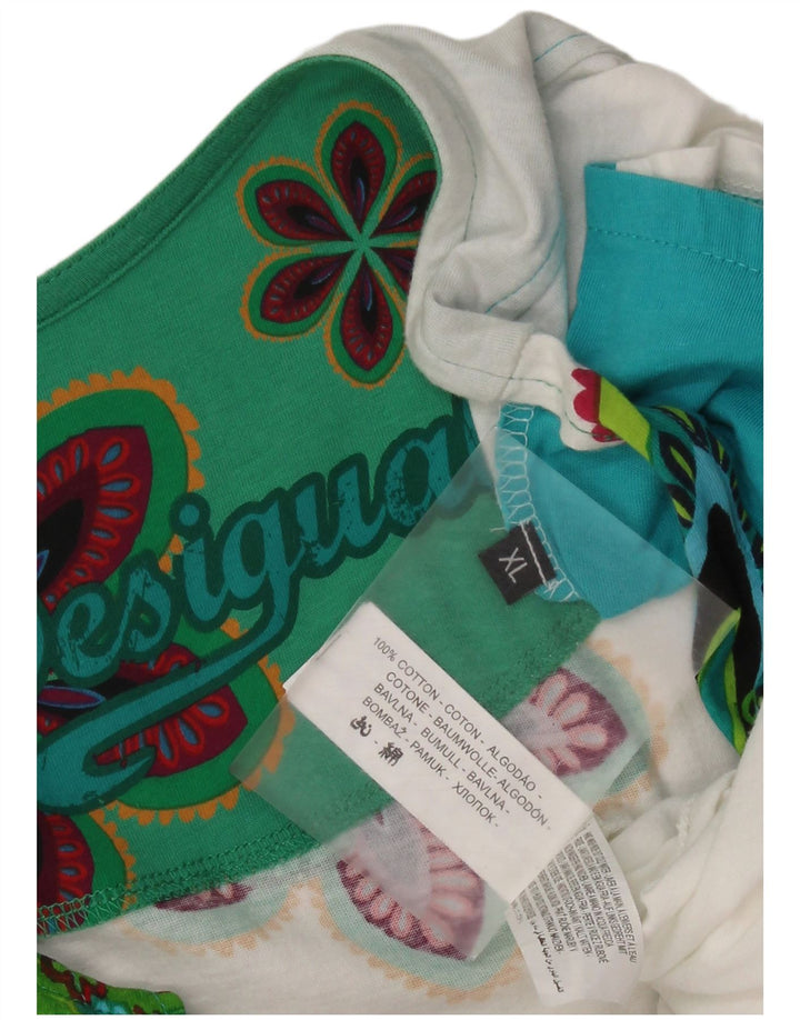 DESIGUAL Top cu tunică asimetrică pentru femei UK 18 XL Multicolor Floral