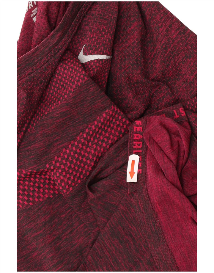 Tricou pentru bărbați Nike Dri Fit Top Medium Burgundy Flecked