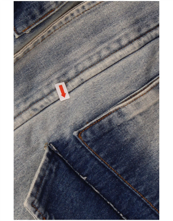 COLECȚIE NOUĂ Jachetă de denim supradimensionată pentru femei cu mâneci 3/4 UK 10 Small Blue