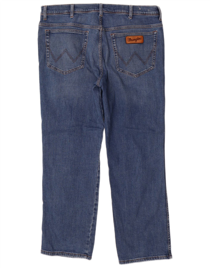 Blugi drepte pentru bărbați Wrangler Texas W38 L30 Bumbac albastru