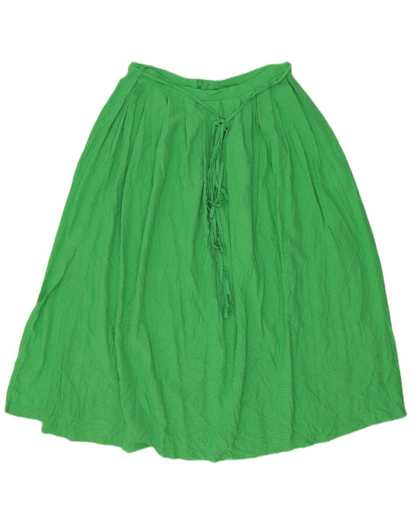 Fusta evazată pentru femei Jack Wills UK 12 Medium W28 Green Geometric Viscose