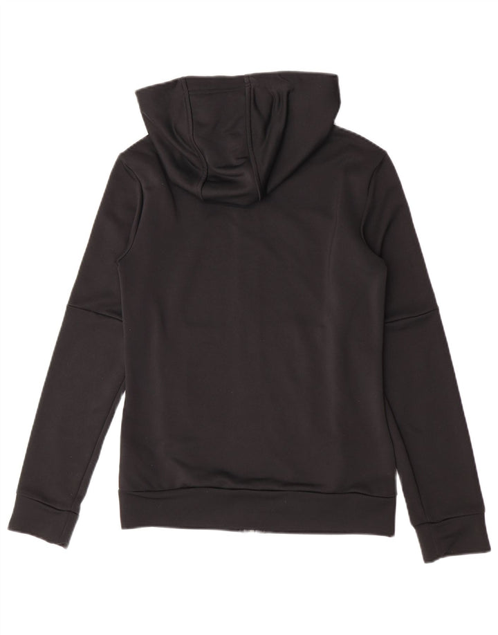 Pulover Adidas pentru femei cu fermoar, UK 8/10, poliester negru mic