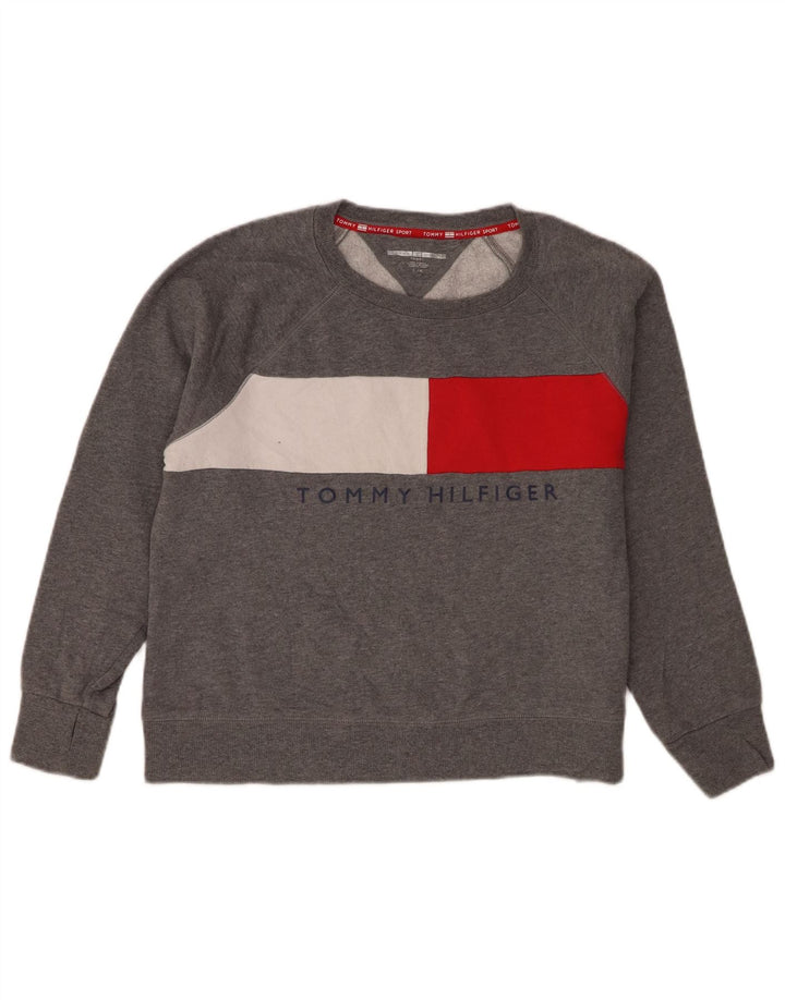 Pulover pentru damă Tommy Hilfiger Pulover UK 16 mare, gri, bloc de culoare