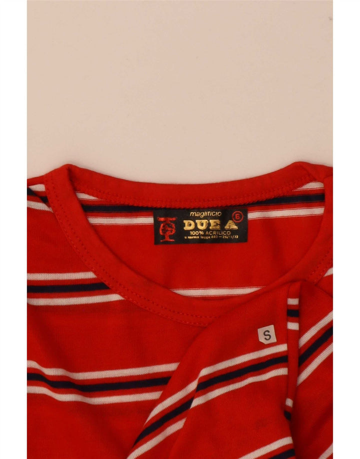 Tricou pentru bărbați vintage Top mic roșu cu dungi acrilice