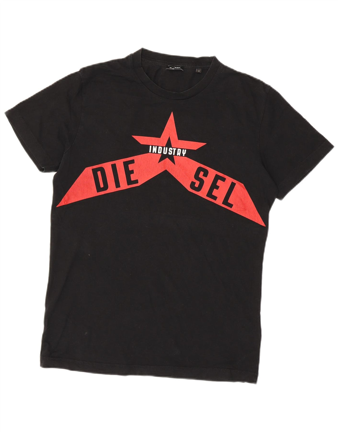 Tricou grafic pentru bărbați Diesel Top Mediu Negru Bumbac