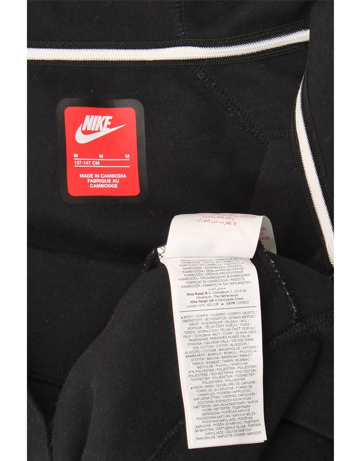 Pulover Nike pentru băieți, cu fermoar, 10-11 ani, bumbac negru mediu