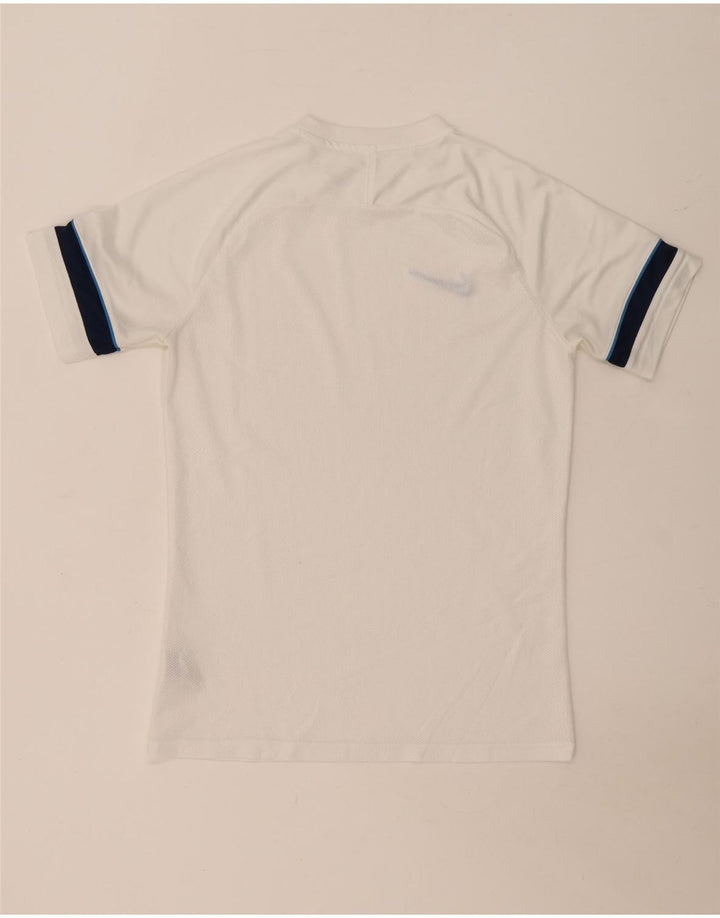 Tricou NIKE Dri Fit pentru bărbați Top mediu alb din poliester color bloc