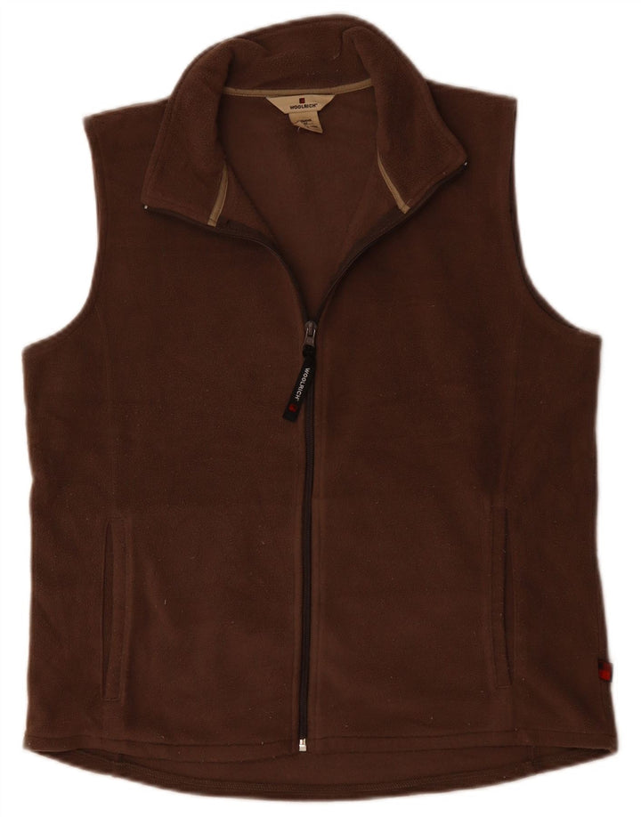 WOOLRICH Gilet polar pentru femei UK 14 Poliester maro mediu