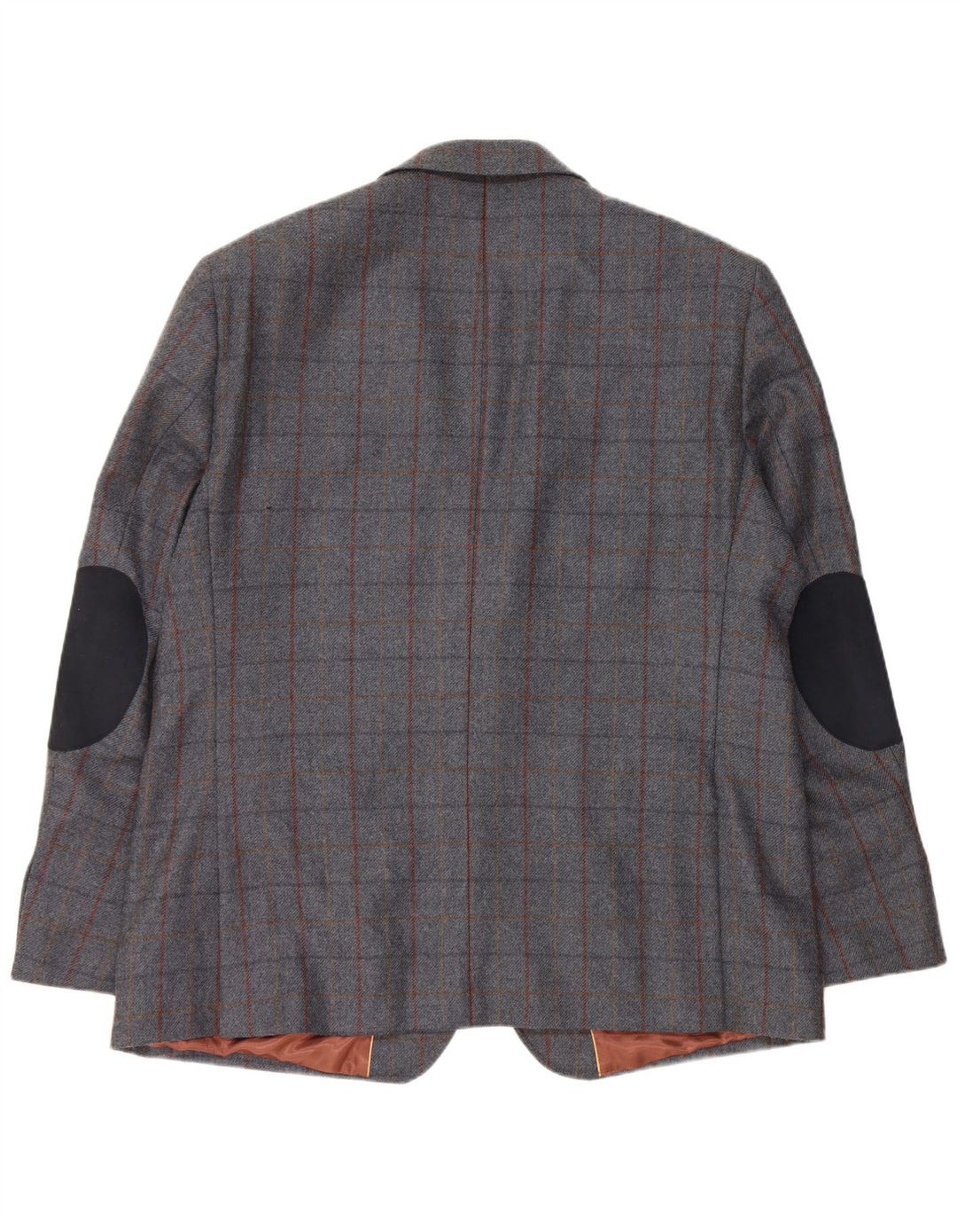 Sacou Woolrich pentru bărbați cu 2 nasturi, UK 48 4XL, lână cu carouri gri
