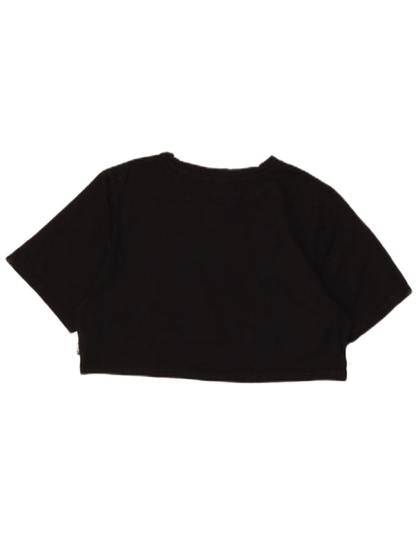 Vans Crop Graphic Tricou Top pentru femei UK 12 Medium Black Bumbac