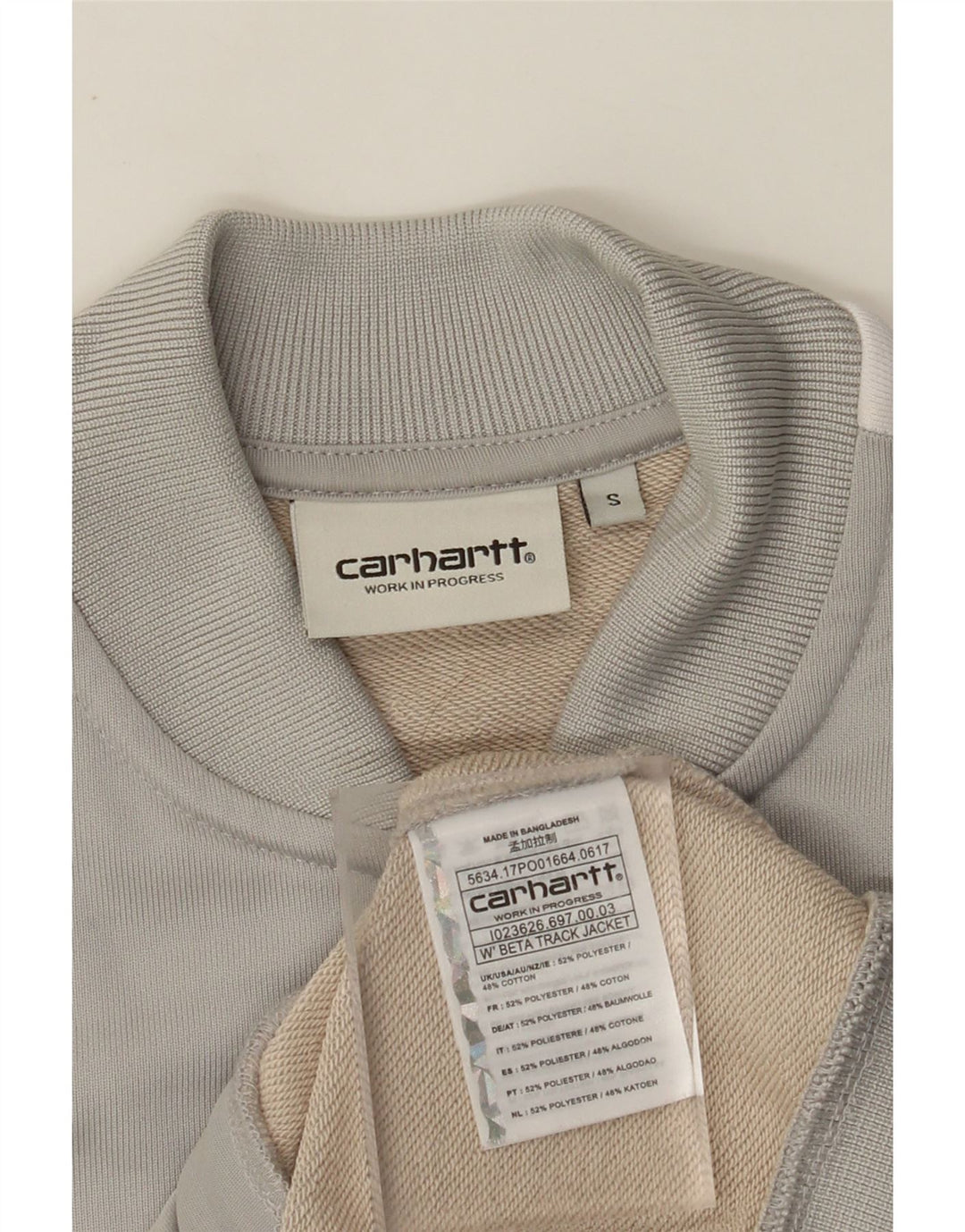 Jachetă de trening pentru femei CARHARTT UK 10, gri mic, bloc de culoare