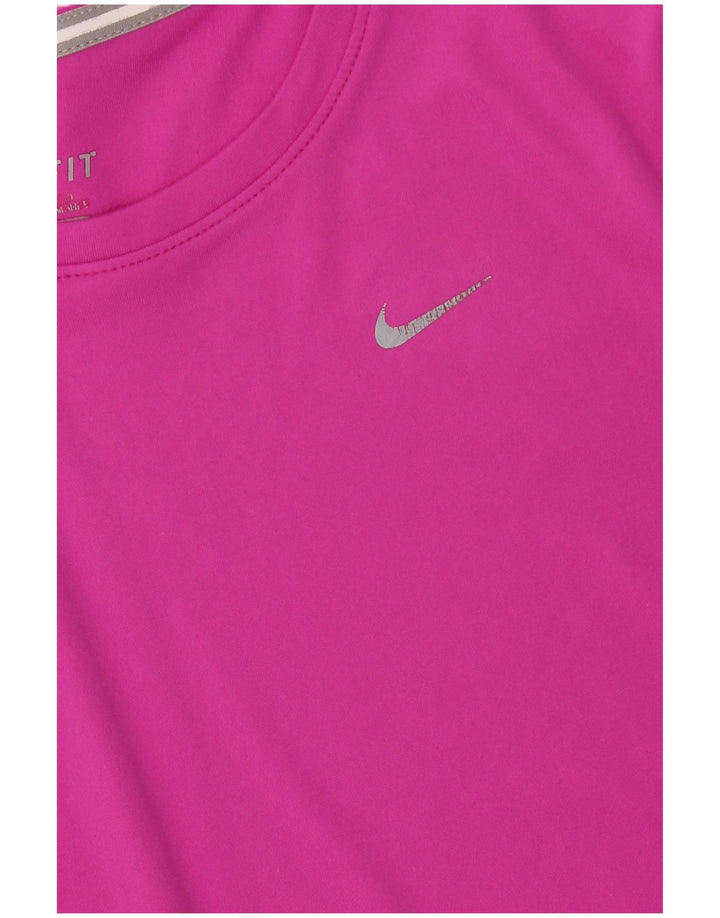 Tricou pentru femei Dri Fit NIKE Top UK 8 Small, roz, poliester