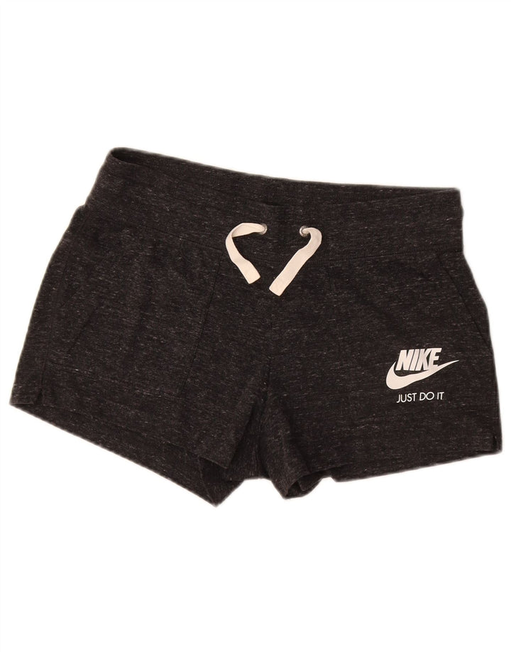 Pantaloni scurți sport grafic Nike pentru femei UK 14 Medium Black Flecked