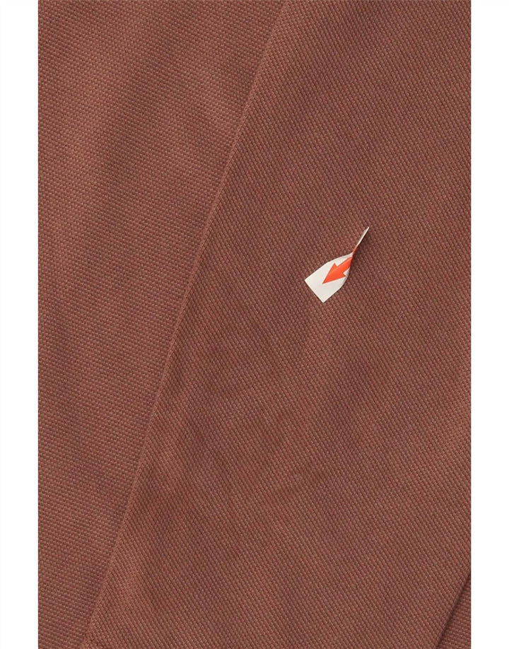 Tricou polo cu mânecă lungă pentru bărbați Fat Face, bumbac maro mediu