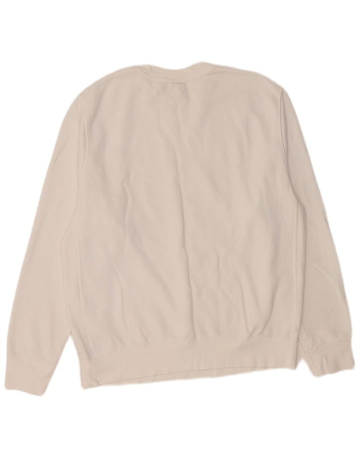 Pulover NIKE pentru bărbați, bumbac alb mediu