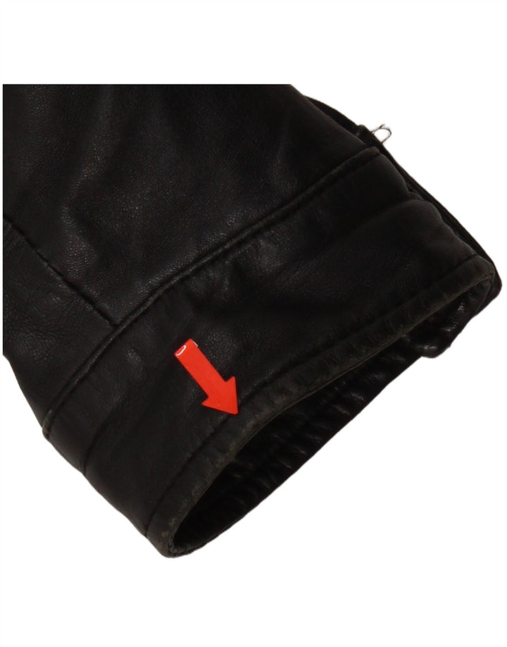Selected Jachetă de piele pentru femei UK 20 2XL Piele neagră