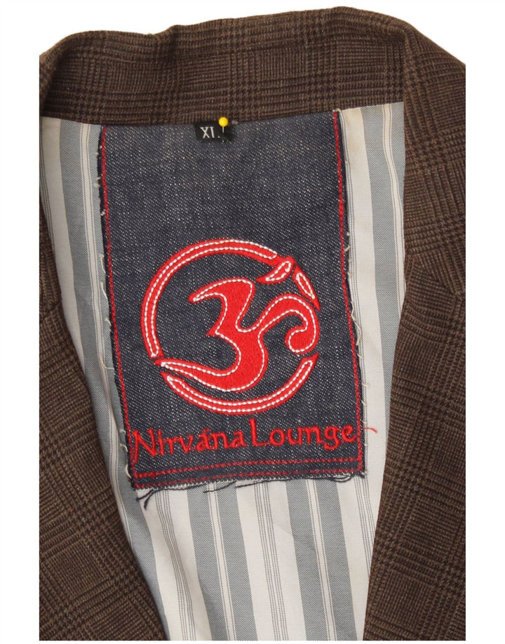 Jachetă pentru bărbați Nirvana cu 2 nasturi, UK 42 XL, maro, picior de gală