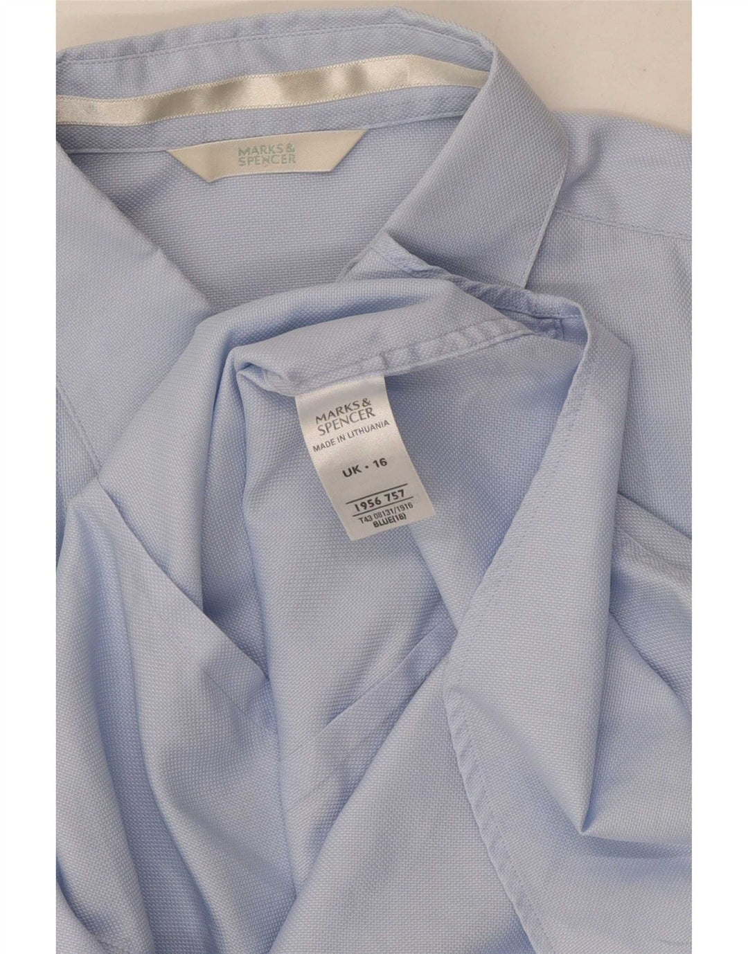 Cămașă formală pentru femei Marks & Spencer UK16 mare, albastru, bumbac