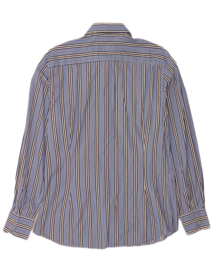 Cămașă Massimo Dutti pentru bărbați, bumbac cu dungi albastre mari